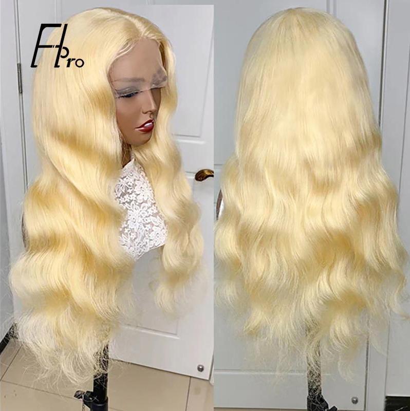 High Density 613# Blonde Full Lace Wig Body Wave Baby Hair